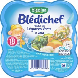 Blédina Blédichef Fondue de Légumes Verts et Lieu