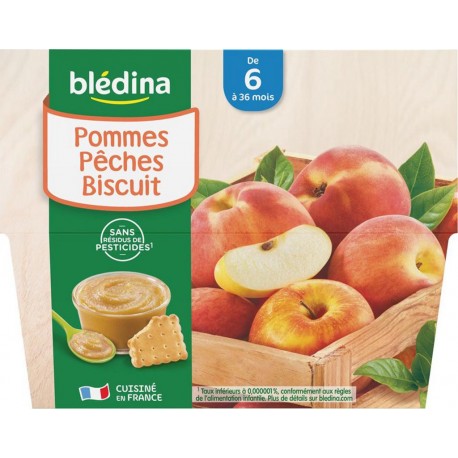 Blédina Pommes Pêches Biscuit