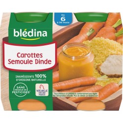 Blédina Carottes Semoule Dinde