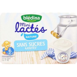 Blédina Mini Lactés Nature de 6 à 36 mois par 6 pots de 55g