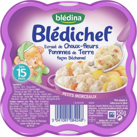 Blédina Blédichef Ecrasé de Choux-Fleurs Pommes de Terre Façon Béchamel