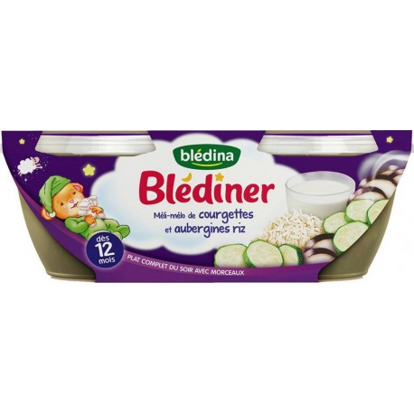 Blédina Blédiner Méli-Mélo de Courgettes et Aubergines Riz