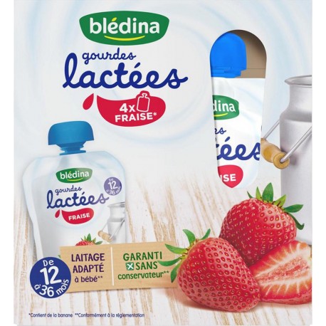 Blédina Gourdes Lactées Fraise