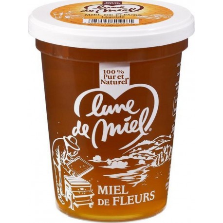 Lune de Miel 100% Pur et Naturel Miel de Fleurs Maxi Format 1Kg