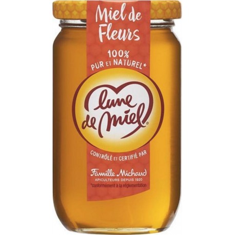 Lune de Miel 100% Pur et Naturel Miel de Fleurs 375g