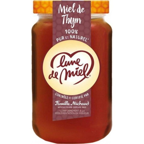 Lune de Miel 100% Pur et Naturel Miel de Thym 375g