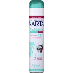 Narta Spray Anti-Transpirant Freshissime Efficacité 48h anti-odeurs Peau & Vêtements Fraîcheur Pure 200ml