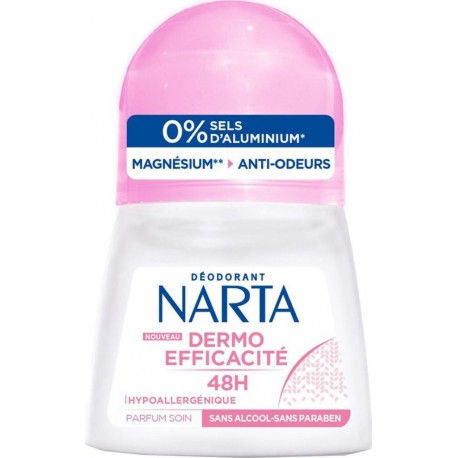 Narta Roll-on Déodorant Dermo Efficacité 48h Hypoallergénique Parfum Soin 50ml