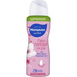 Monsavon au Lait Compressé Fleur de Cerisier Trop Jolie 48h Anti-Transpirant 100ml