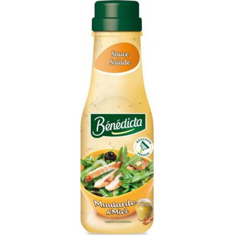 Bénédicta Sauce Salade Moutarde & Miel avec Bouchon Verseur 290g