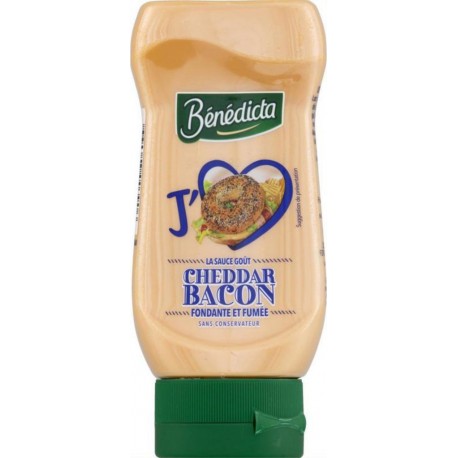 Bénédicta J’aime La Sauce Goût Cheddar Bacon Fondante et Fumée 260g