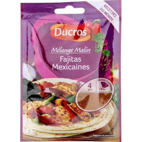 Ducros Mélange Malin Fajitas Mexicaines à Saupoudrer 20g