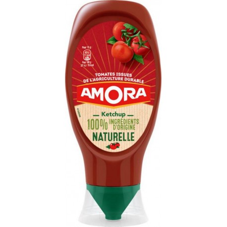 Amora Ketchup 100% Ingrédients d’Origine Naturelle 469g