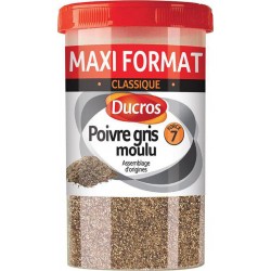 Ducros Poivre Gris Moulu Assemblage d’Origines Classique Maxi Format 90g