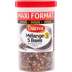 Ducros Mélange 5 Baies Assemblage de Poivres & d’Epices Doux Maxi Format 70g