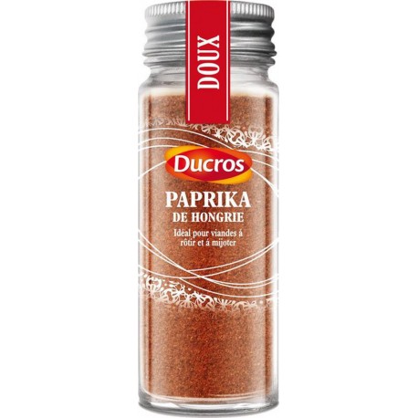 Ducros Torréfié Paprika de Hongrie Idéal pour Viandes à Rôtir et à Mijoter Doux 48g