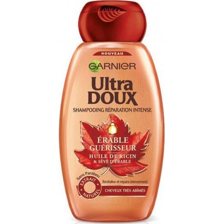 Garnier Ultra Doux Shampooing Réparation Intense Érable Guérisseur 250ml