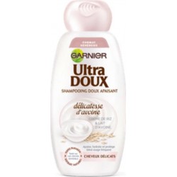 Garnier Ultra Doux Shampooing Doux Apaisant Délicatesse d’Avoine Crème de Riz & Lait d’Avoine 400ml