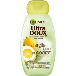 GARNIER Ultra Doux Shampooing Purifiant à l’Argile Douce et Cédrat 250ml