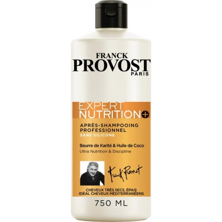 Franck Provost Expert Nutrition+ Après-Shampooing Professionnel Beurre de Karité & Huile de Coco 750ml