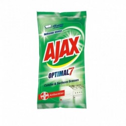 Ajax Lingettes Nettoyage Intense Optimal 7 Cuisine & Surfaces Grasses (lot de 6 soit 300 lingettes)