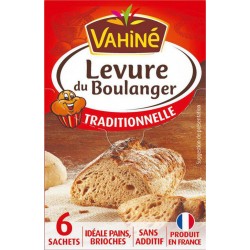 Vahiné Levure du Boulanger Traditionnelle par 6 Sachets de 8g