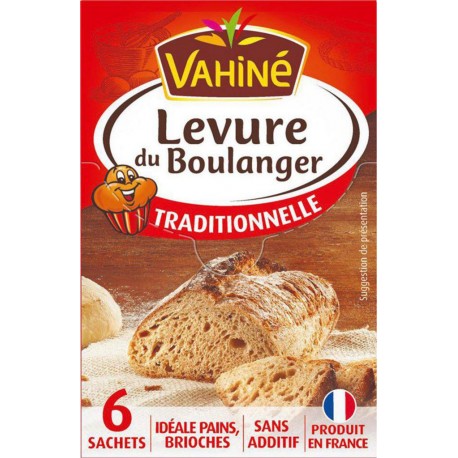 Vahiné Levure du Boulanger Traditionnelle par 6 Sachets de 8g