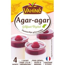 Vahiné Agar-Agar Gélifiant Végétal par 4 Sachets de 2g