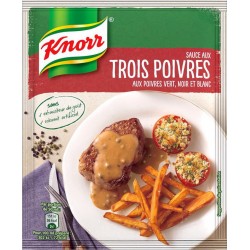 Knorr Sauce aux Trois Poivres aux Poivres Vert Noir et Blanc 32g