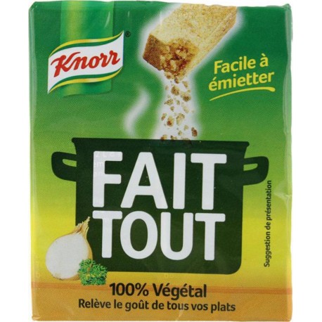 Knorr Bouillon Fait Tout 100% Végétal par 10 Cubes 100g