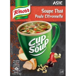 Knorr Cup a Sup Asie Soupe Thaï Poule Citronnelle par 3 Sachet de 12g
