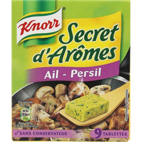 Knorr Secret d’Arômes Ail Persil par 9 Tablettes 90g