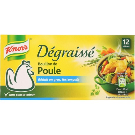 Knorr Bouillon de Poule Dégraissé par 12 Tablettes 120g