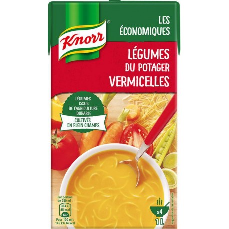 Knorr Les Économiques Légumes du Potager Vermicelles 1L