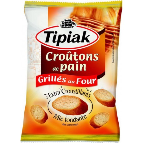 Tipiak Croûtons de Pain Grillés au Four Extra Croustillants 80g