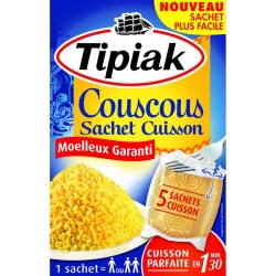 Tipiak Couscous Sachet Cuisson Moelleux Garanti par 5 Sachets 500g