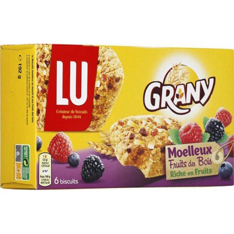 LU Grany Moelleux Fruits des Bois Riche en Fruits 192g