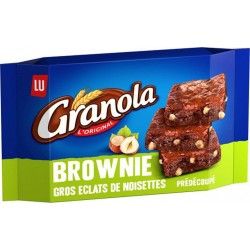 LU Granola L’Original Brownie Gros Éclats de Noisettes Prédécoupé 217g