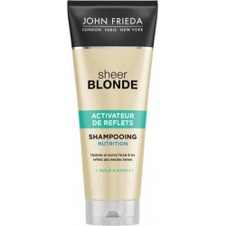 John Frieda Sheer Blonde Activateur de Reflets Shampooing Nutrition à l’Huile d’Avocat 250ml