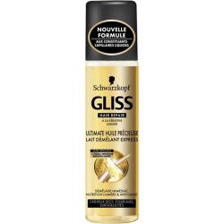 Schwarzkopf Gliss Hair Repair à la Kératine Liquide Ultimate Huile Précieuse Lait Démêlant Express 200ml