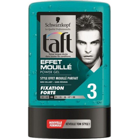 Schwarzkopf Taft Effet Mouillé Fixation Forte 3 Power Gel 300ml