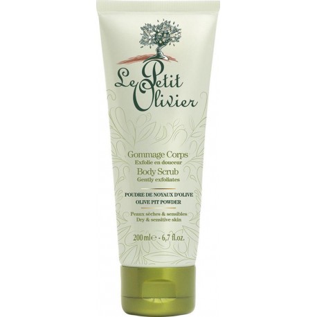 Le Petit Olivier Gommage Corps Poudre de Noyaux d’Olive Peaux Sèches & Sensibles 200ml