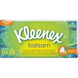 Kleenex Balsam par 12 Étuis Mouchoirs
