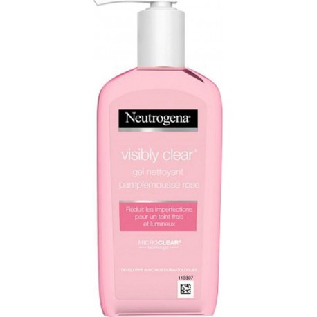 Neutrogena Visibly Clear Gel Nettoyant Pamplemousse Rose 200ml