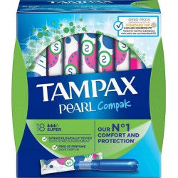 TAMPAX Pearl Compak Tampon Super x18