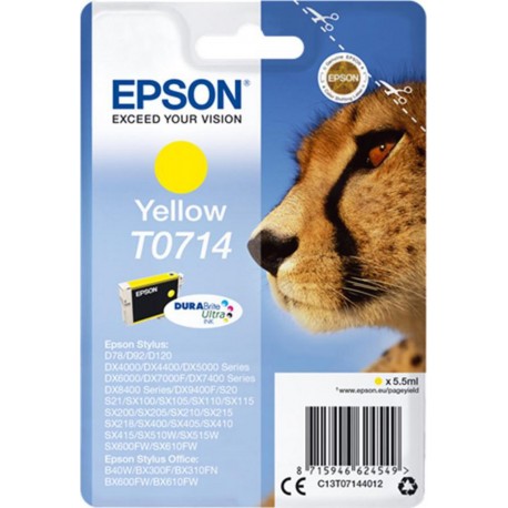 Epson Cartouche d’Encre DuraBrite Ultra Ink Jaune T0714