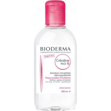 BIODERMA Créaline H2O TS Solution Micellaire Démaquillante Peaux Sensibles Très Sèches 250ml