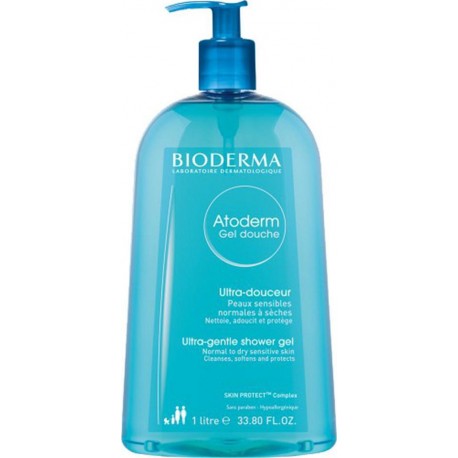 BIODERMA Atoderm Gel Douche Ultra-Douceur Peaux Sensibles Normales à Sèches 1L