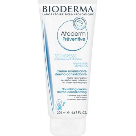 BIODERMA Atoderm Préventive Sécheresse Crème Nourrissante Dermo-Consolidante 200ml