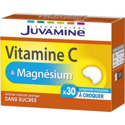 Juvamine Vitamine C & Magnésium Arôme Naturel Orange Sans Sucres